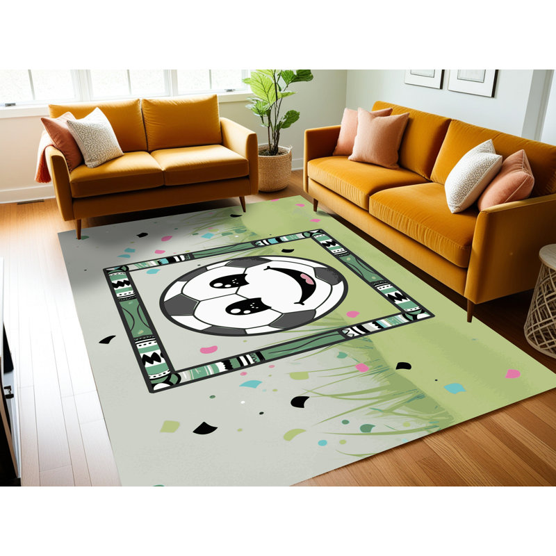 Tapis de football pour enfants Zoomie, Rectangle 5 pi x 7 pi