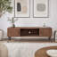 Meuble télé de style industriel avec rangements intégrés – Console multimédia en bois recyclé