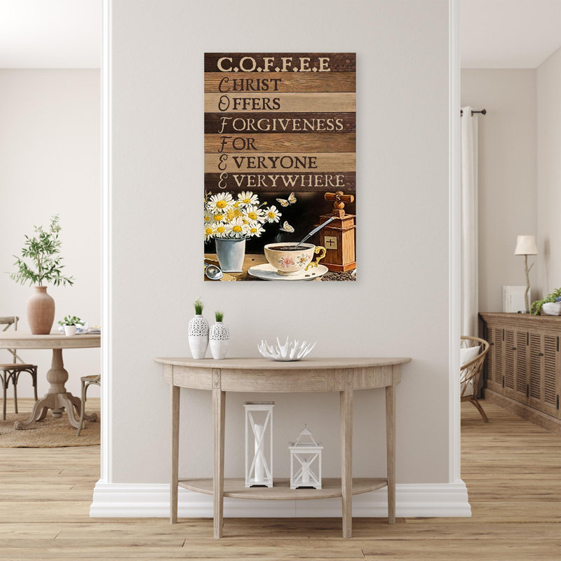 Café sur toile, impression, H 14 po x l 11 po x P 1,25 po