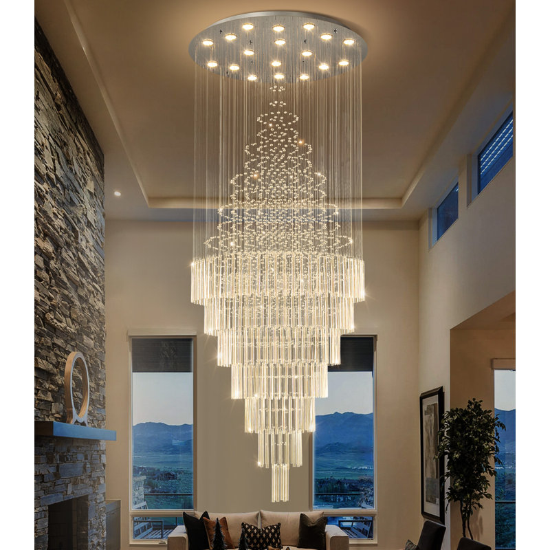 Grand lustre en cristal Glam, Argent
