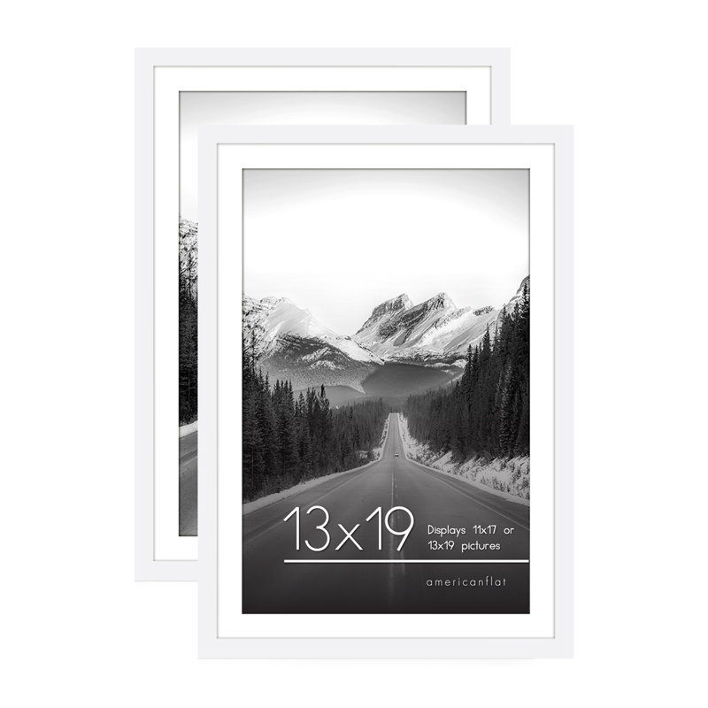 Cadre photo Andreyna, à suspendre au mur ou sur une table, Blanc, 11 po x 17 po