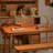 Burlywood Rectangular Solid Wood Dining Table-279196223