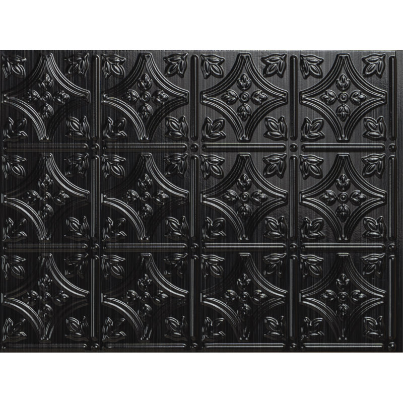 Ensemble de dosseret Savannah 18 po x 24 po - 5 tuiles, 2 garnitures en J et 1 garniture d'angle intérieure, Brushed Onyx