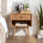 Mid-Century Solid Wood 1-Drawer Nightstand