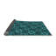 Tapis floral bleu sarcelle-1249417789