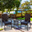 Chaises de patio empilables blanc crème. 2 avec coussins. & Pour une allure rayonnante. Salle à manger 2. Style contemporain.