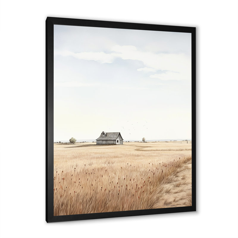Prairie beauté dévoilée II sur toile, H 40 po x l 30 po x P 1,5 po, Cadre photo noir