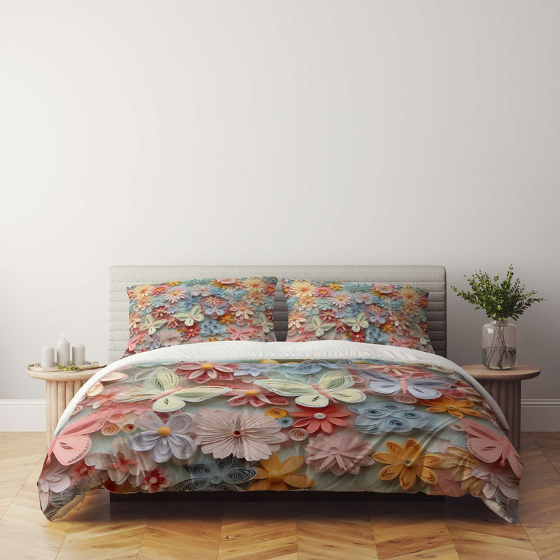 Luxurious Double Quilt Cover Set (3 Pieces), Soft Beige, 78.7 x 86.6 inches | 70% Polyester / 30% Cotton, 120 Thread Count | Machine Washable, Button Closure Duvet & Envelope Pillowcase | Elegant Bedding Upgrade