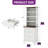  71'' H Bookcase With File Drawers, Wood Display Storage Bookshelf With Adjustable Shelves-261962332