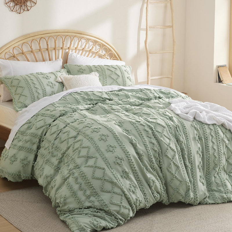 Bedsure Boho Duvet Cover Queen Size, Soft & Comfortable Elegant Design Boho Bedding for Decoration, Machine Washable Comforter Cover for All Seasons