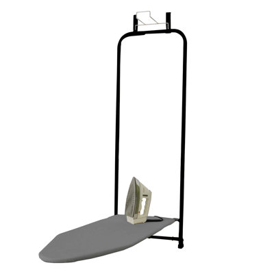 Over‑The‑Door Steel Top Ironing Board with Scorch‑Resistant Cotton Cover