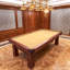 Table de billard rétro en bois massif et pierre 9 pi-130161210