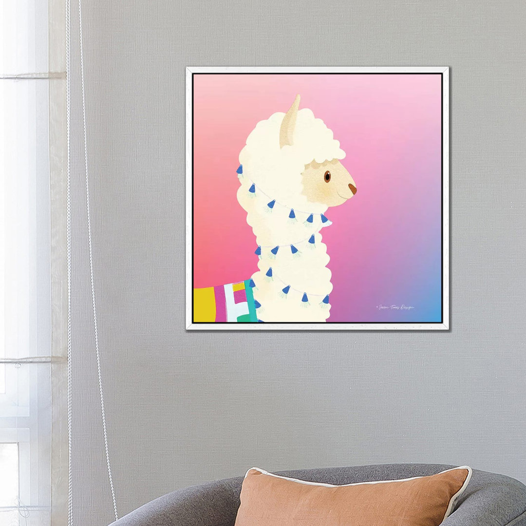 Lama von Seven Trees Design - Galerie-verpackte Leinwand Giclée auf Leinwand