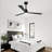 52" Propeller Dimmable LED Ceiling Fan with Lights and Remote Control, 6-Speed Reversible DC Motor, 3 Color Lights, 5"&10" Downrods Included-433492401
