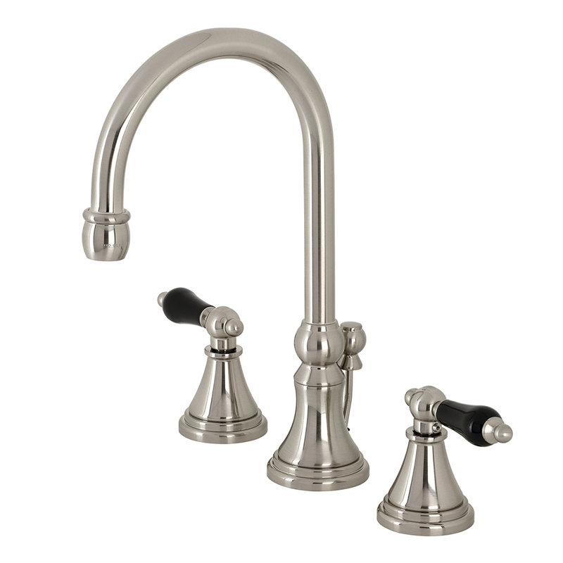 Robinet de salle de bain espacé avec ensemble de drain Duchess, Nickel brossé