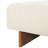 Square Upholstered Tufted Linen Fabric Ottoman