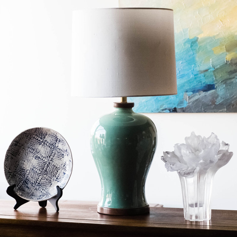 Dashiell Table Lamp, Aquamarine