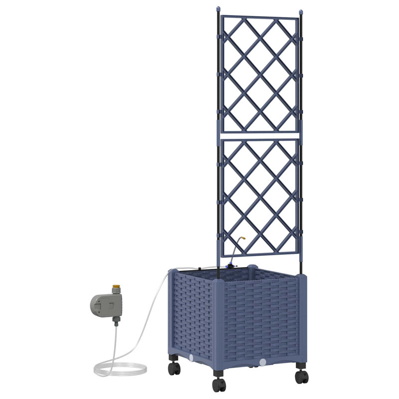 Outdoor Planter, 148cm H x 40cm W x 40cm D, Grey