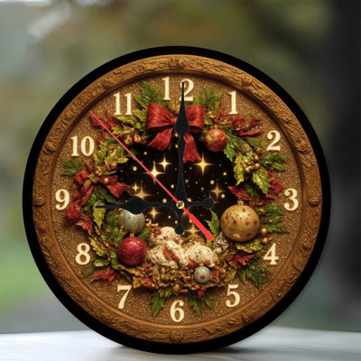 Gingerbread-Christmas-Village-Clock