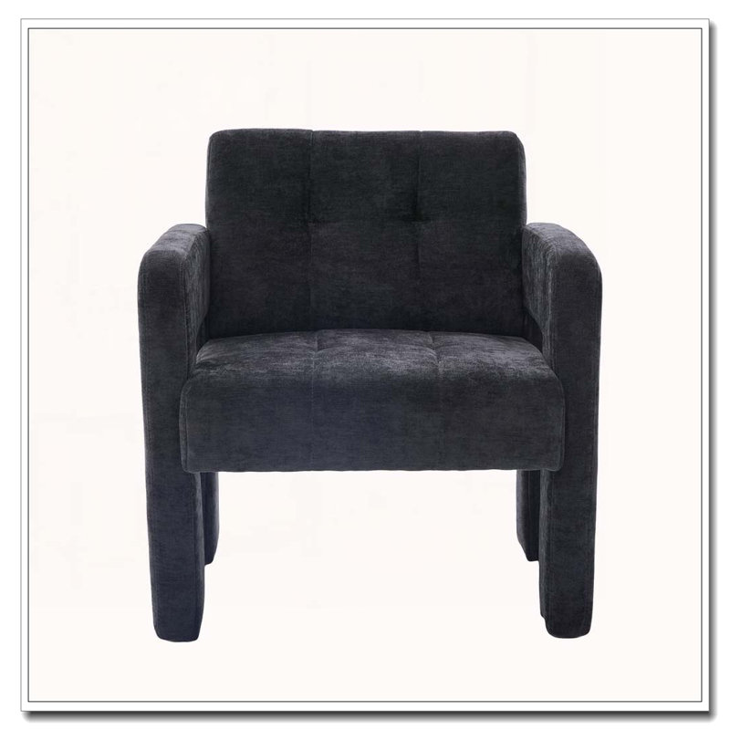 Fauteuil rembourré, Noir