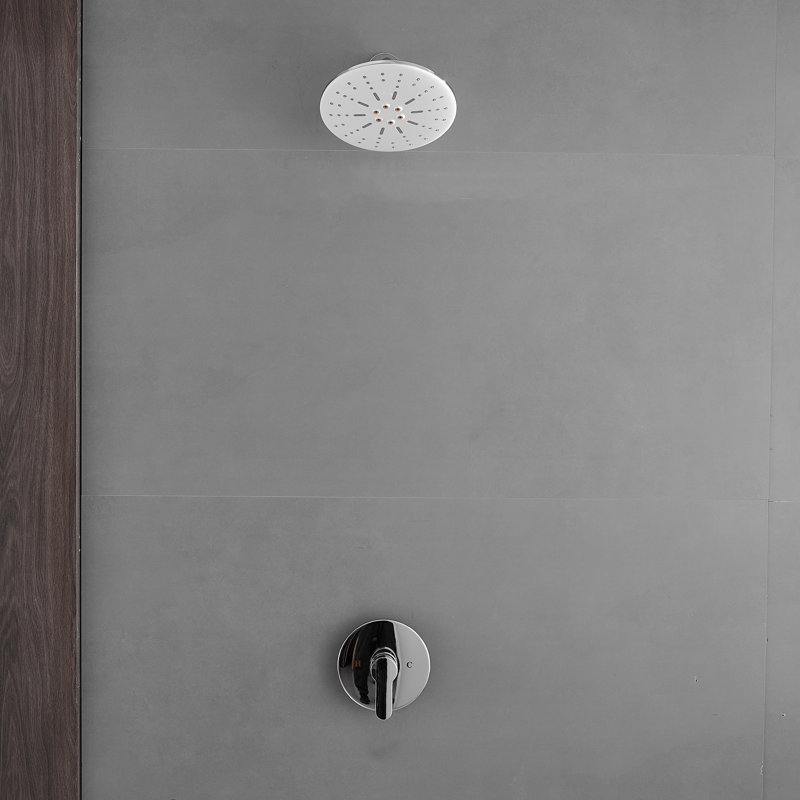 Robinet de douche à contrôle de volume avec valve brute, Chrome