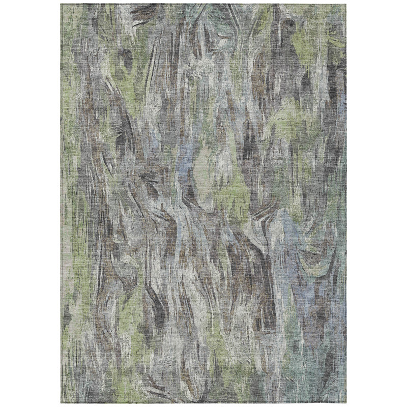 Machine Washable Indoor/Outdoor Jenning ACN2269 Abstract Rug, Rectangle 10' x 14'
