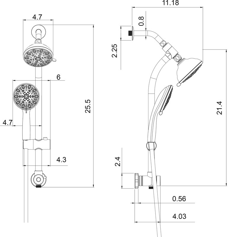 Pressure-Balanced Complete Shower System with Rough in-Valve, Chrome