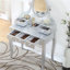 Ensemble de coiffeuse et tabouret de maquillage en bois, ensemble de coiffeuse et tabouret de maquillage en bois Ashley-1746950800