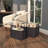 Leather Handmade Decorative and Functional Storage Basket with Handles