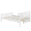 Lit plateforme double en bois avec garde-corps et 2 tiroirs-545936404