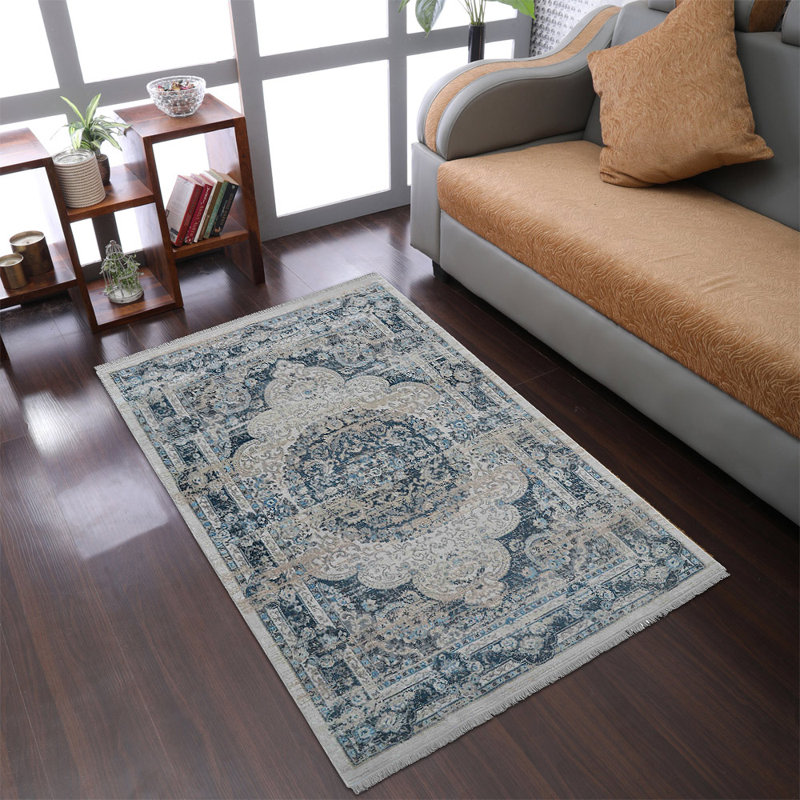 Beier Machine Made Polyester Area Rugs - Multicolor, Oriental Design, Low Pile Machine Made Area Rugs for Living Room, Bed Room