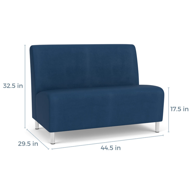 Causeuse sans accoudoirs Ravenna, Acier brossé, Patriot Plus Blue Ridge