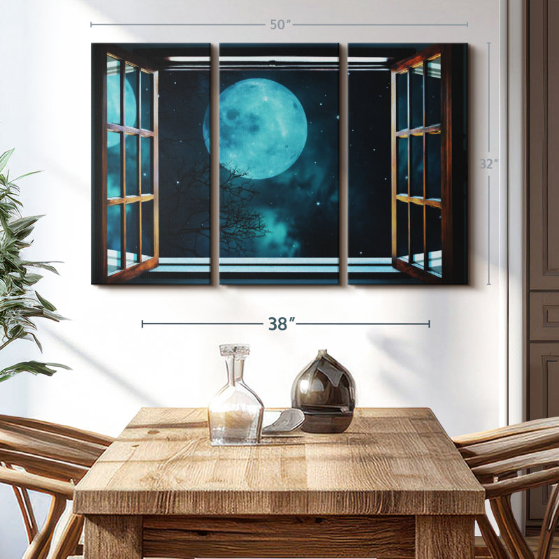 «Moon Sparkles», 3 pièces, H 32 po x l 50 po x P 1,25 po