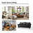 Dielle Transitional 81" Wide Leather Sofa with Solid Wood Legs-102341301