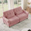 Canapé d'angle modulaire en chenille, coussin d'assise à bord froncé, accoudoirs arrondis et coussins de soutien lombaire
