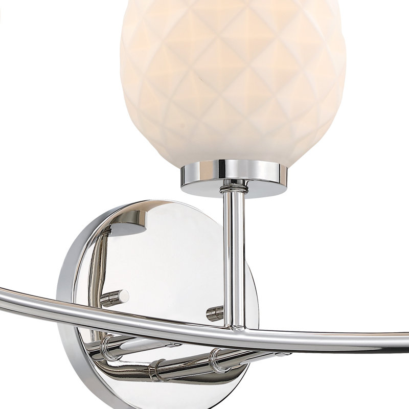 Éclairage pour meuble-lavabo 3 lumières Mella, Nickel poli