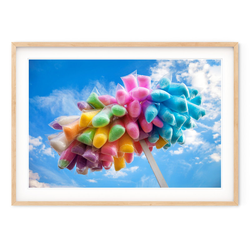 Cotton Candy Cloud - Picture Frame Photograph on Paper , 28.5" H x 40" W, Natural Framed