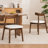 17.7" H Ergonomic Padded Side Chairs with Butterfly Backrest and Wooden Frame-347543844