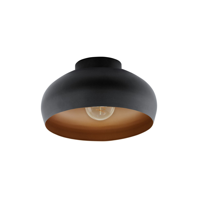 Jesseka Flush Mount, Black/Bronze