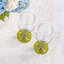 Gem Peridot Acid Vegan Leather Round Coasters