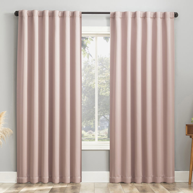 Paire de rideaux 100% occultant Aria, L 52 po x L 84 po, Rosé