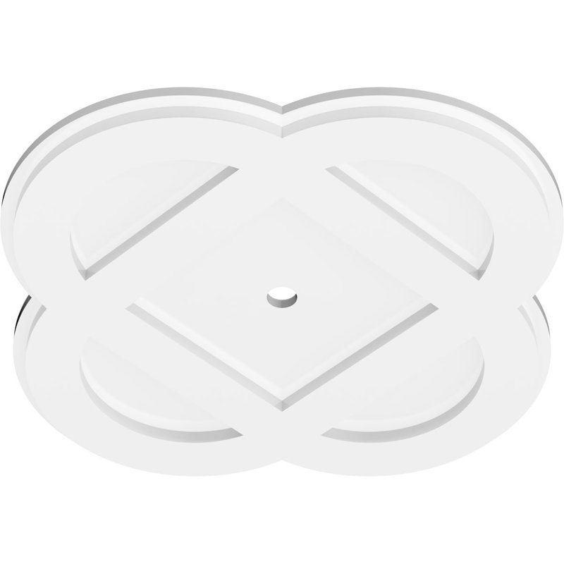 Médaillon de plafond contemporain en PVC de qualité architecturale Charlotte, H 1 po x l 18 po x P 18 po