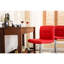 2 tabourets de bar rouges à hauteur ajustable, 2 sièges en similicuir avec repose-pieds hydraulique, tabouret pivotant 2 - rembourrage en mousse et base chromée pour un confort accru