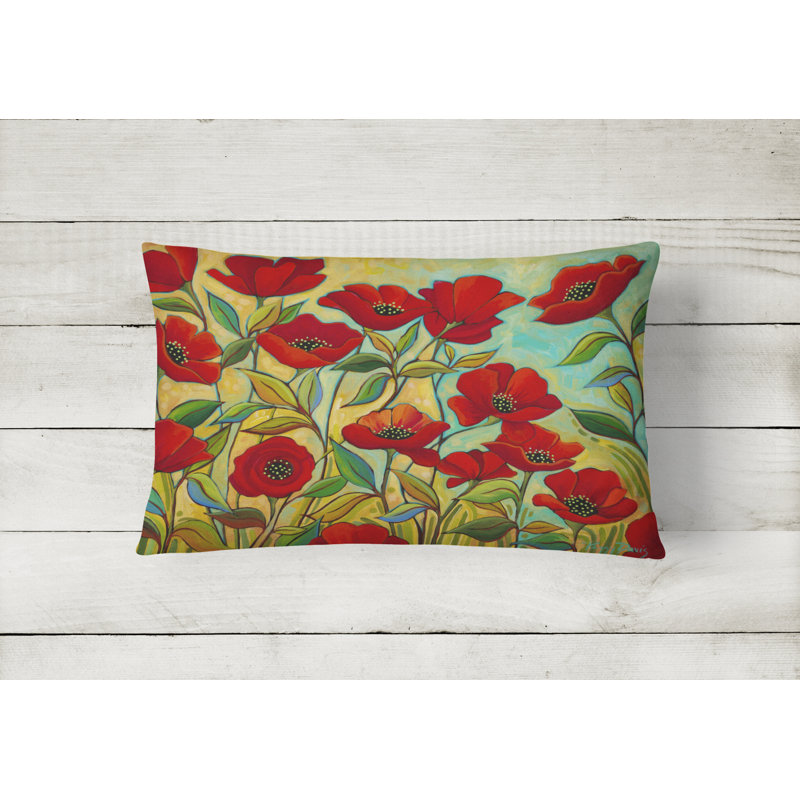  Housse et insert de coussin d'extérieur pour l'extérieur, Fleurs de coquelicots