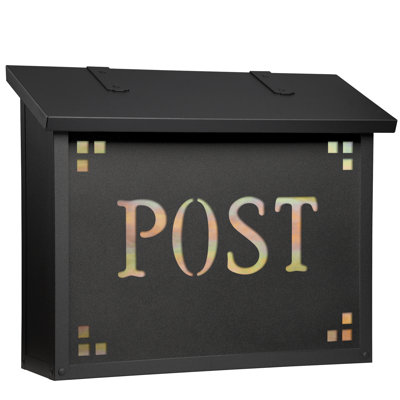 Boîte aux lettres murale en laiton 16,5 po x 13,3 po Pasadena