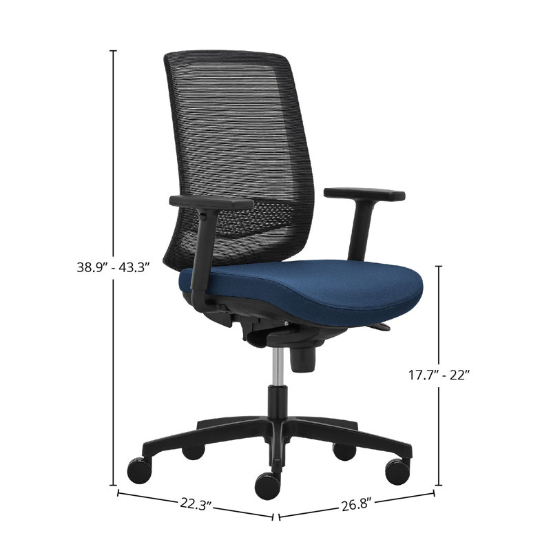 Mahlea Foam Padding Office Chair, Navy