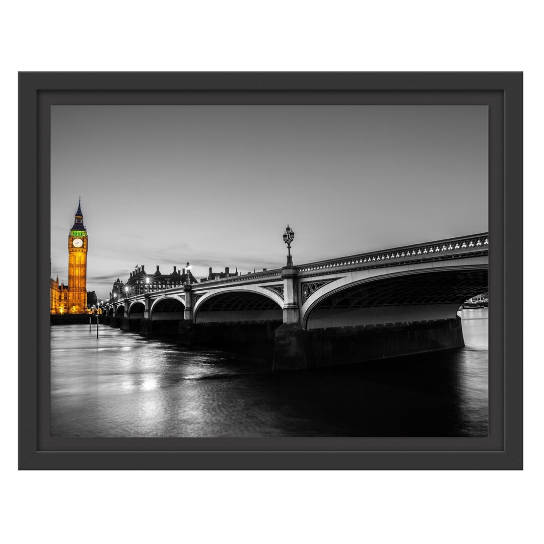 Gerahmtes Wandbild Westminster Bridge und Big Ben