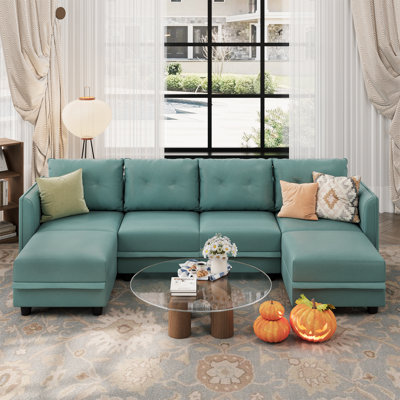 Zendejas 6 - Piece Modular U-Shape Sectional Sofa with Ottoman