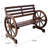 2 Wooden Bench, Brown, For Outdoor Relaxation Rustic Bench In Brown Garden Leisure