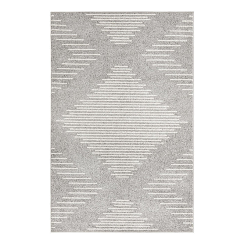 Synthetic Geometric Indoor Rug, Rectangle 5'3" x 8'